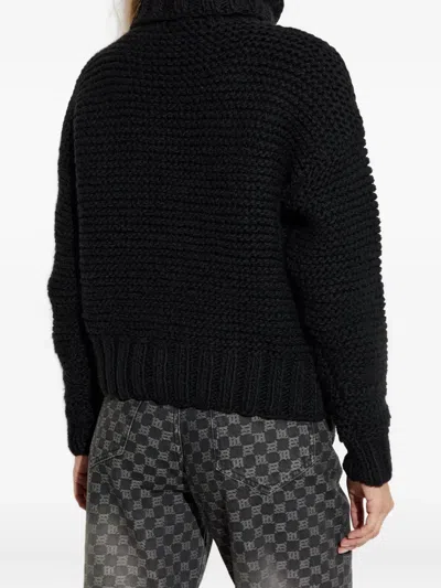 Misbhv Roll-neck Logo-detail Sweater In Black