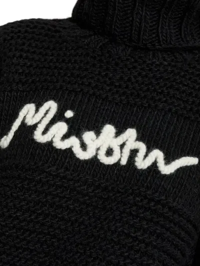 Misbhv Roll-neck Logo-detail Sweater In Black