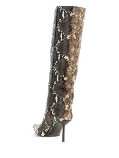 Le Silla 'serpent' Knee High Stiletto Boots In Brown