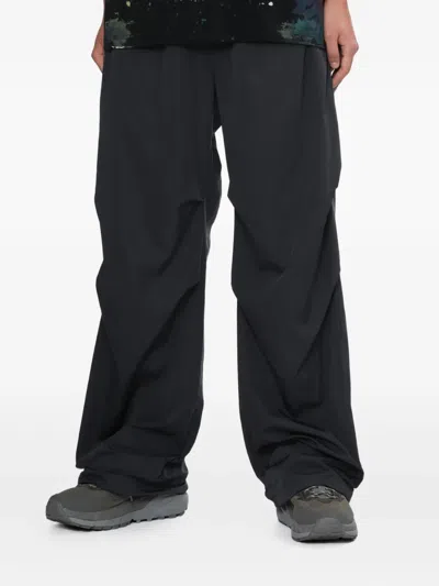 We11 Done Elastic-waistband Drawstring Trousers In Black