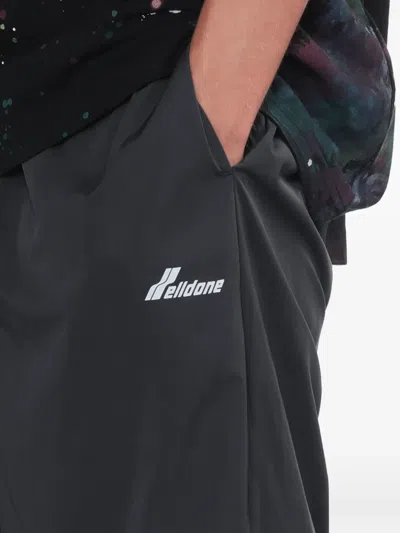 We11 Done Elastic-waistband Drawstring Trousers In Black