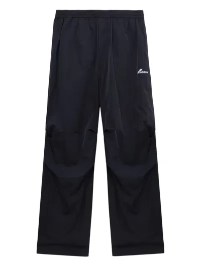 We11 Done Elastic-waistband Drawstring Trousers In Black