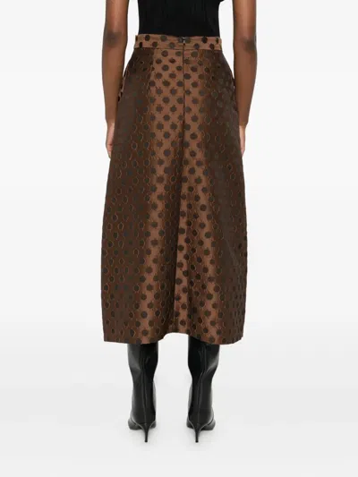 波点超长半身裙