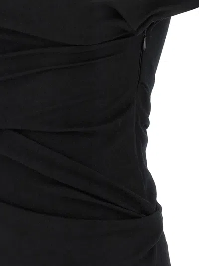 Entire Studios Flap Draped Short-sleeve Top In Black
