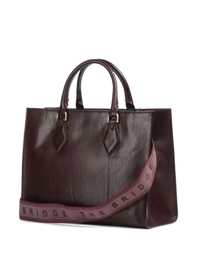 The Bridge Leather Top-handle Tote Bag In Red