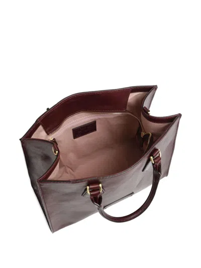 The Bridge Leather Top-handle Tote Bag In Red