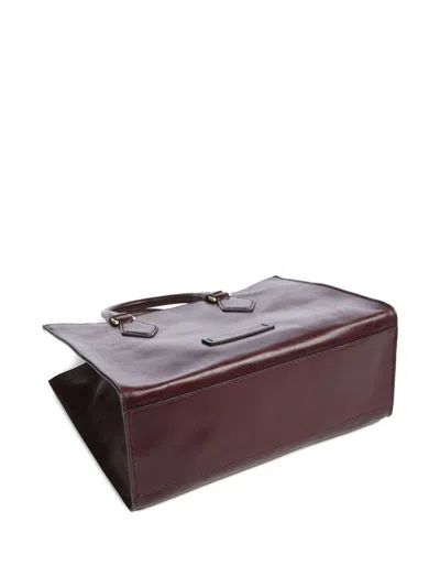 The Bridge Leather Top-handle Tote Bag In Red