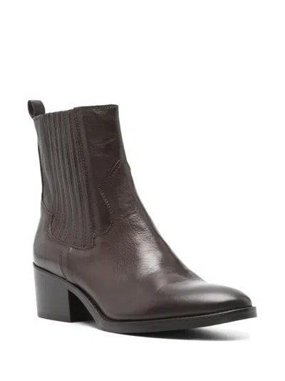 Curiosite 55mm Leather Ankle Boots In Brown