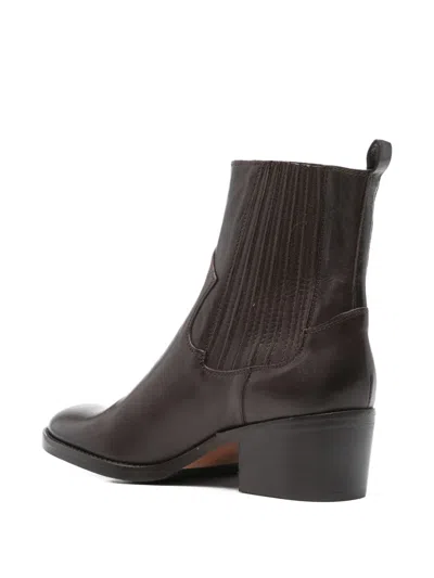 Curiosite 55mm Leather Ankle Boots In Brown