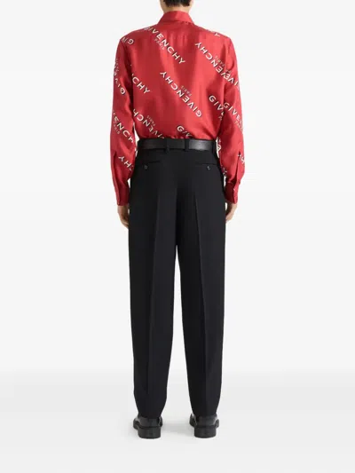 LOGO印花真丝衬衫