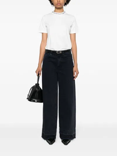 Golden Goose Crystal Crew Neck T-shirt In White