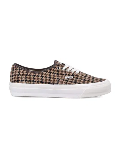 Vans Lx Authentic 44 Houndstooth-pattern Sneakers In Brown