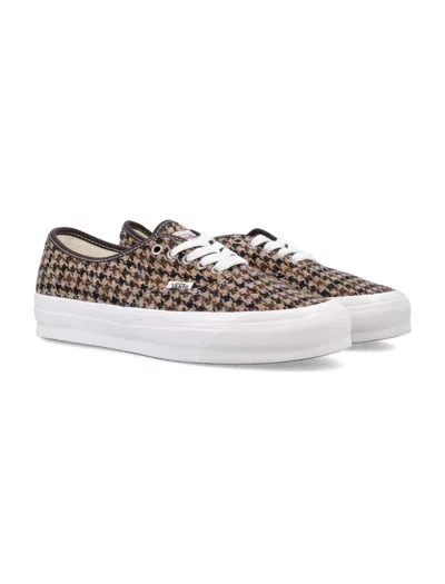 Vans Lx Authentic 44 Houndstooth-pattern Sneakers In Brown