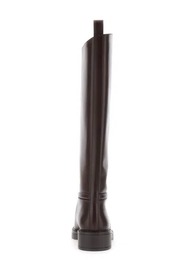 Stuart Weitzman Knee-high Block Heel Riding Boots In Brown