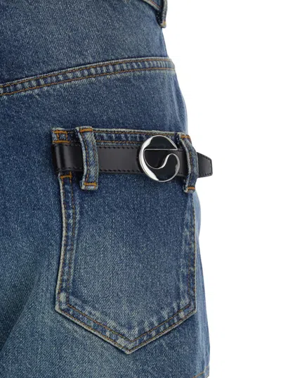 Coperni Dual-tone Organic Cotton Pants In Black