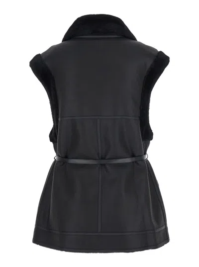 Urbancode Merino Look Bonded To Suedette In Black