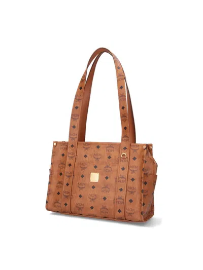 Mcm Aren Visetos School Tote In Brown