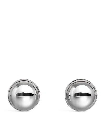 Alaïa Sphere Silver-tone Earrings In Silver