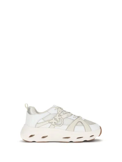 Pinko Sneakers À Logo Love Birds In White
