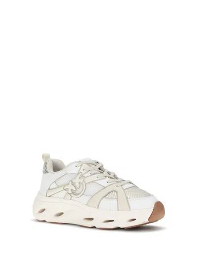 Pinko Sneakers À Logo Love Birds In White