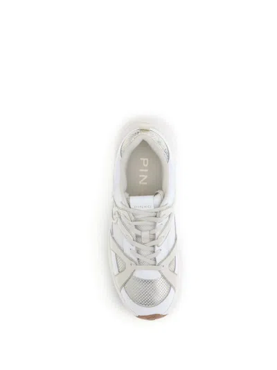 Pinko Sneakers À Logo Love Birds In White