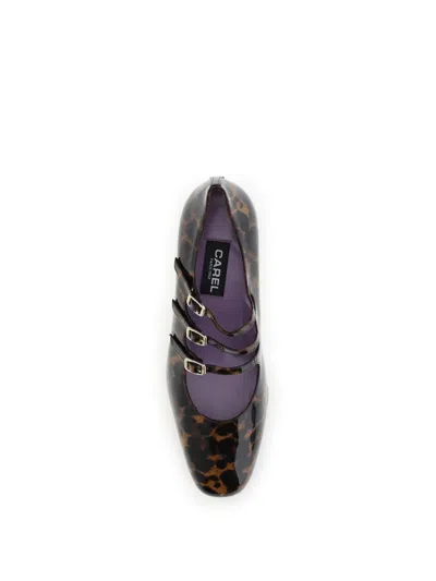 Carel Kina Mary Jane Pumps With Leopard Pattern In Animal Print