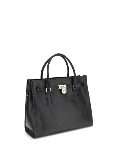 Michael Kors Leather Shoulder Bag In Black