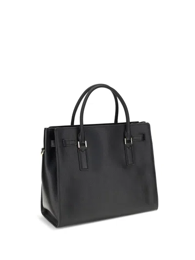 Michael Kors Leather Shoulder Bag In Black