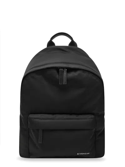 Givenchy Black Backpack With Adjustable Shoulder Straps And Logo On Front In Tech Fabric Man