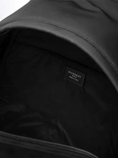 Givenchy Black Backpack With Adjustable Shoulder Straps And Logo On Front In Tech Fabric Man