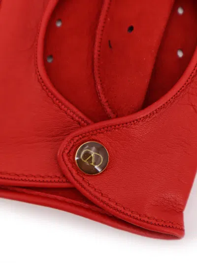 Valentino Perforated Leather Gloves