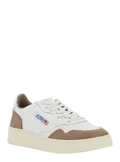 Autry "medalist Low" Sneaker In Sand