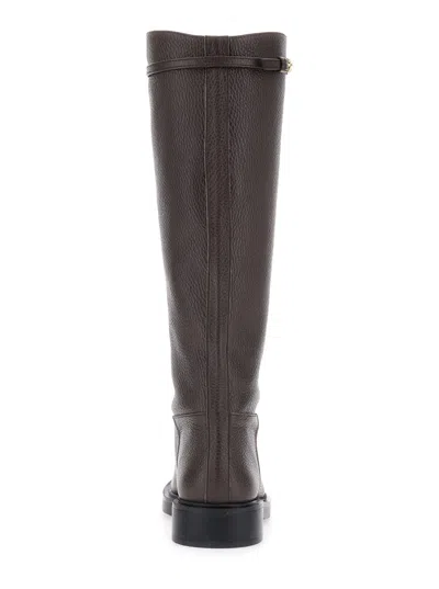 Pollini Stivale Donna Vitello Bottalato In Brown