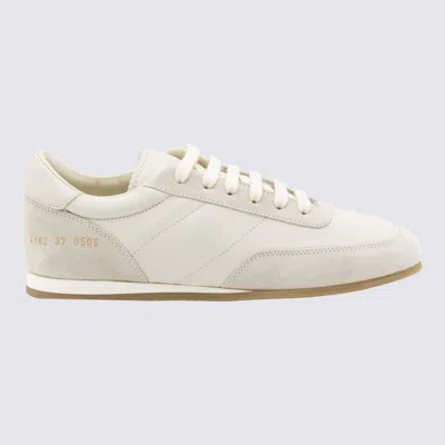 Common Projects Minimal Leather And Suede Low-top Runner Sneakers In White