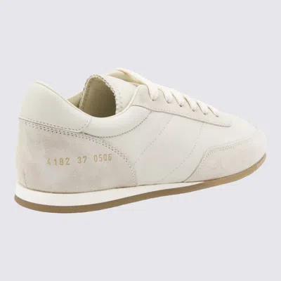 Common Projects Minimal Leather And Suede Low-top Runner Sneakers In White