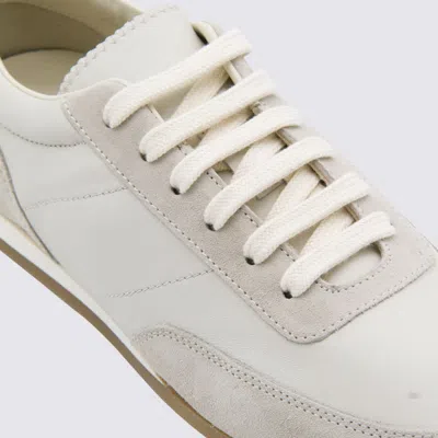 Common Projects Minimal Leather And Suede Low-top Runner Sneakers In White