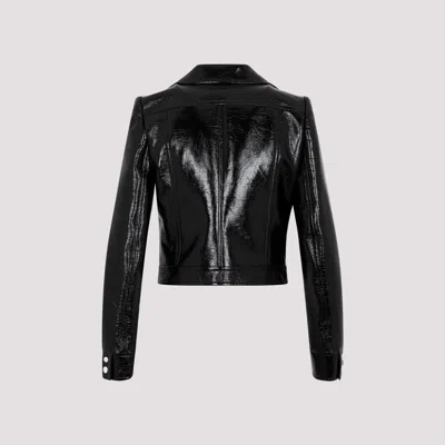 Courrèges Black Vinyl Jacket In Black