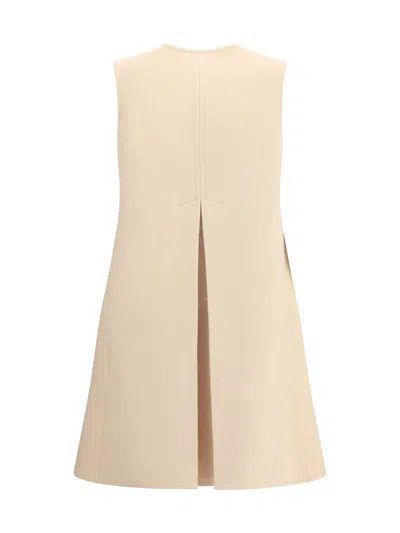 Valentino Short Dress In Wool And Cashmere In White