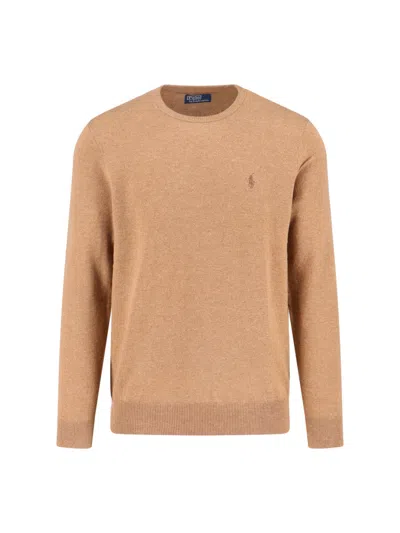 Polo Ralph Lauren Ralph Lauren Luxurious 100% Wool Sweater In Brown
