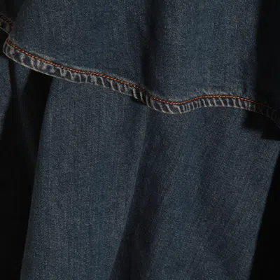 Alaïa Alaia Spiral Skirt In Denim In Blue