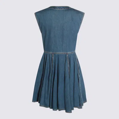 Alaïa Wrap Dress In Blue
