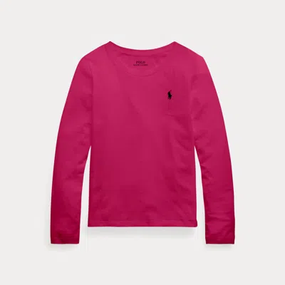 Polo Ralph Lauren Ralph Lauren Cotton Jersey Long-sleeve Tee In Pink