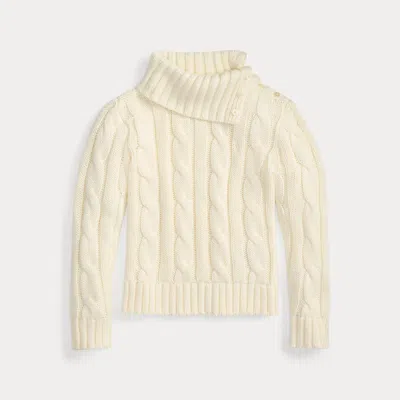 Polo Ralph Lauren Cable-knit Cotton Sweater In Neutral