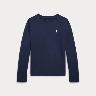 Polo Ralph Lauren Long-sleeve Scoop Neck T-shirt In Blue