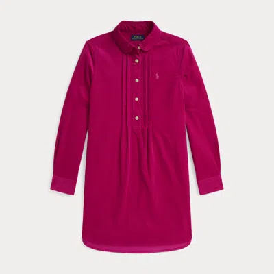 Polo Ralph Lauren Ralph Lauren Pintucked Cotton Corduroy Dress In Multi