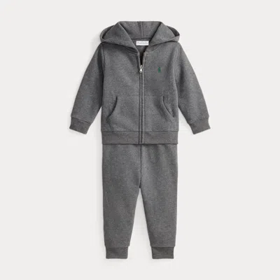 Ralph Lauren Magic Fleece Hoodie & Joggers Set In Gray