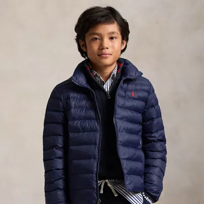Polo Ralph Lauren Navy Down Jacket In Blue