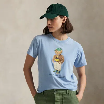 Ralph Lauren Casual Graphic Polo Bear T-shirt In Blue