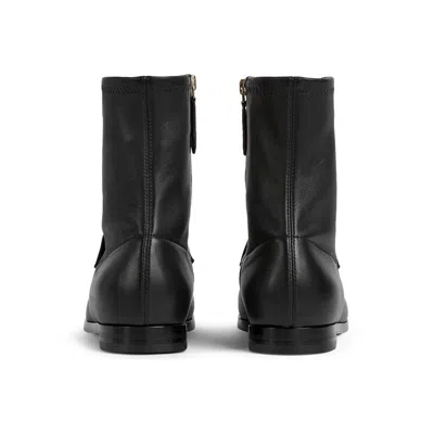 Gucci Black Leather Jordaan Ankle Boots Women
