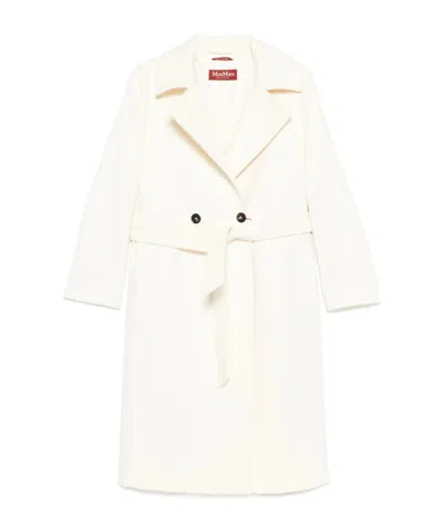 Max Mara Long-sleeved Coat In Neutral